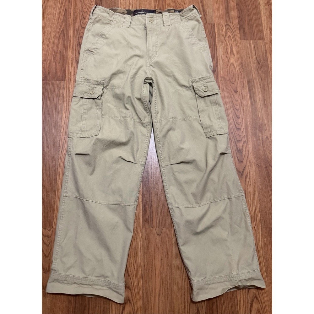 Wonderwall Cargo Pants Mens 34x32 Khaki Baggy Surf Utility Y2K